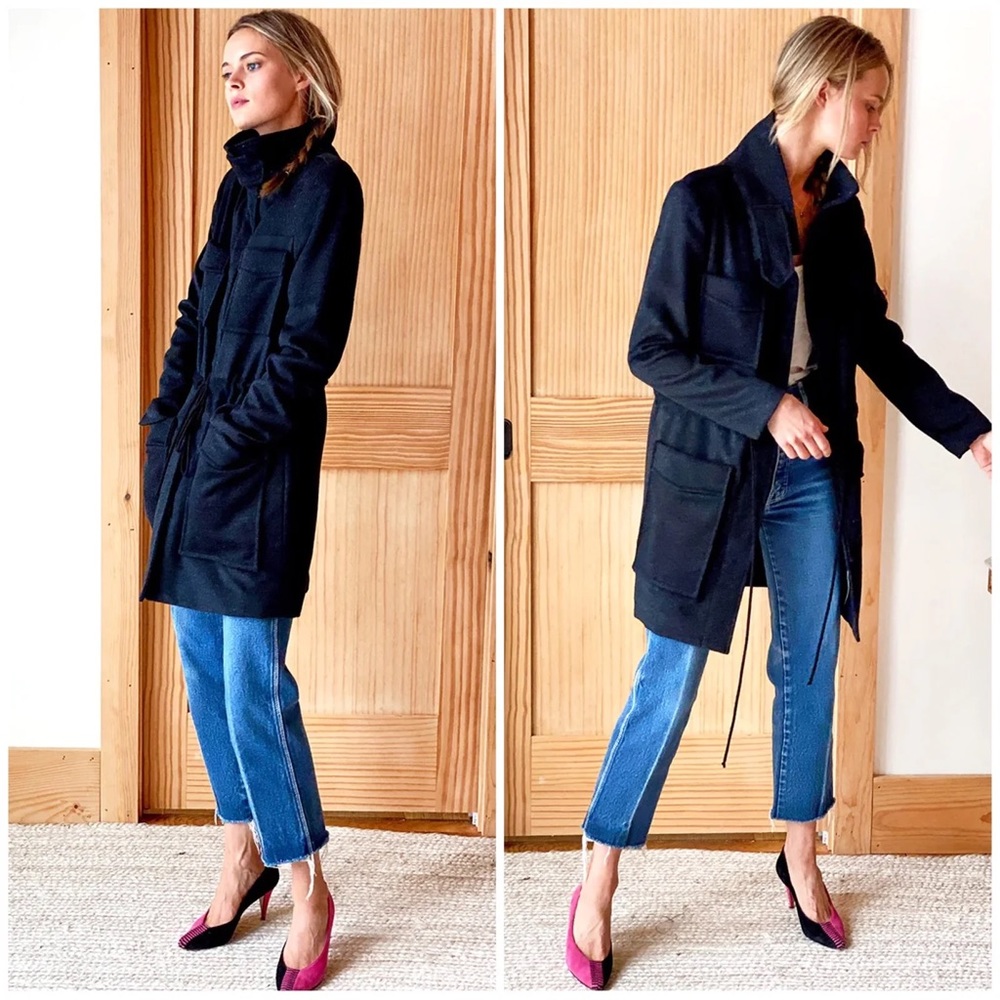 EMERSON FRY Army Coat - Charcoal Wool Cashmere - Picture 2 of 11